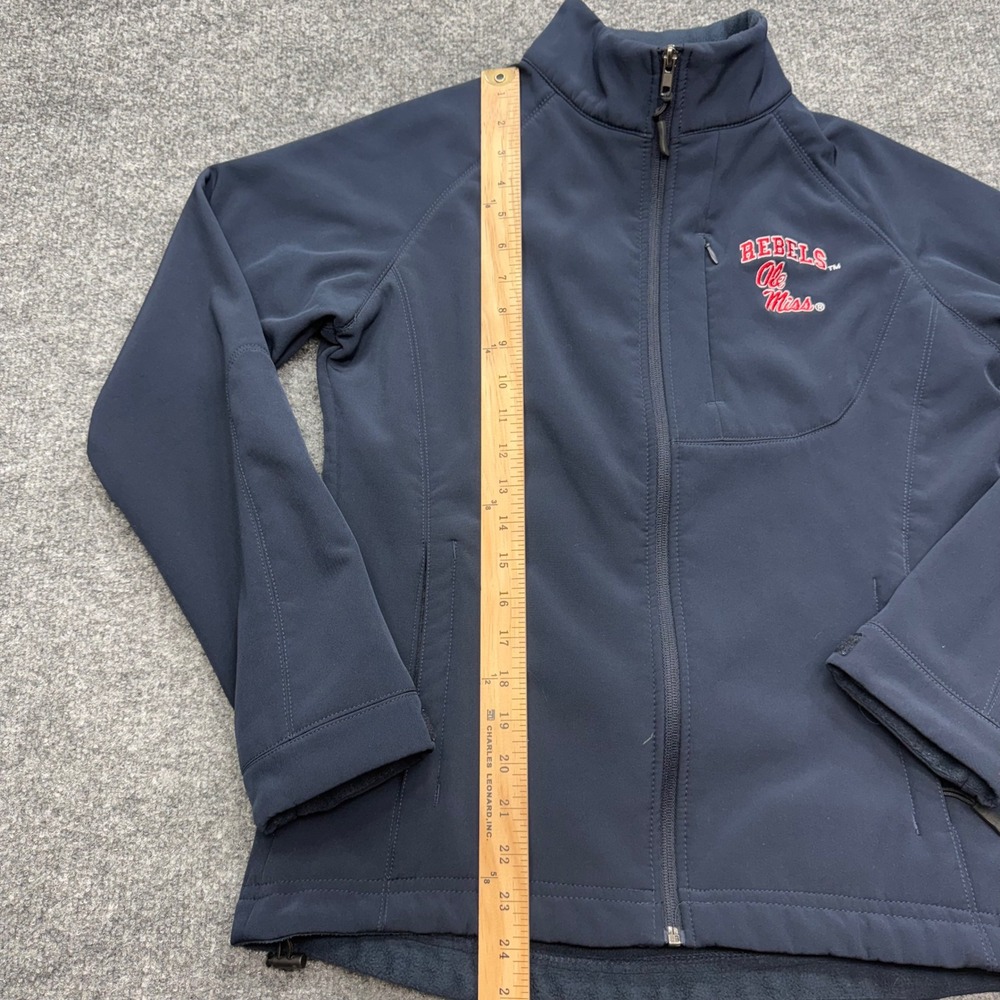 Colosseum Ole Miss Rebels Womens Navy Blue Softshell Fleece Lined Jacket Medium - Picture 4 of 10
